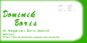 dominik boris business card